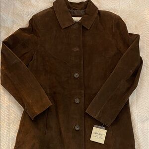 Cherokee Brown Suede Car Coat